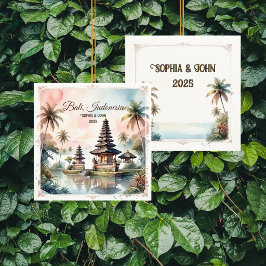 Aandenken aan een huwelijksreis op Bali, Indonesië Keramisch Ornament