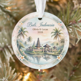 Aandenken aan een huwelijksreis op Bali, Indonesië Ornament