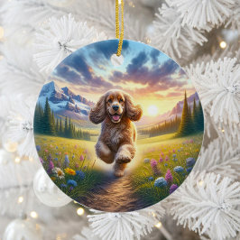 Aandenken aan een Schattige Cocker Spaniel Keramisch Ornament