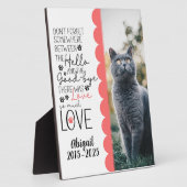 Aandenken aan geliefd huisdier Verlies Herdenkings Fotoplaat (Zijkant)