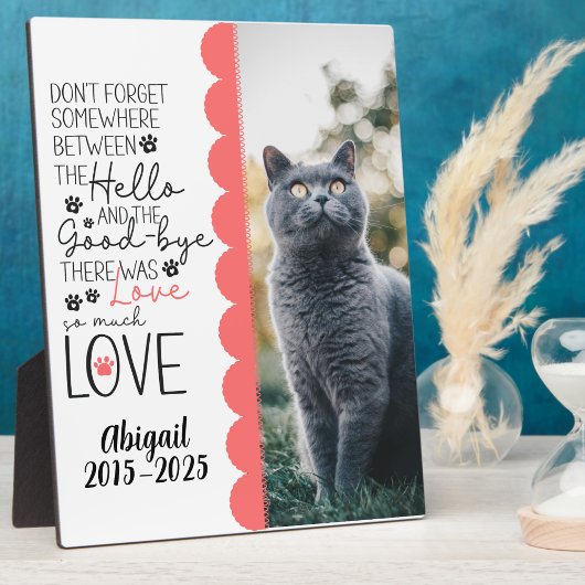 Aandenken aan geliefd huisdier Verlies Herdenkings Fotoplaat