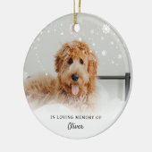 Aandenken aan geliefde hond huisdier foto keramisc keramisch ornament (Links)