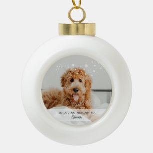 Aandenken aan hond huisdier foto keramische kerstb bal ornament