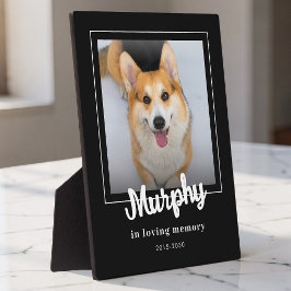 Aandenken aan hond met foto - herdenking huisdier  fotoplaat