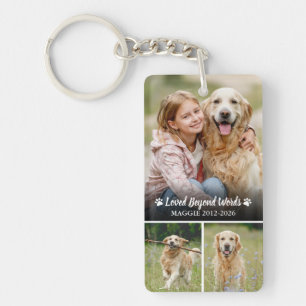 Aandenken aan huisdier Foto Collage Sleutelhanger