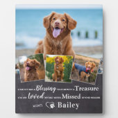 Aandenken aan huisdier Herdenking overlijden hond  Fotoplaat (Voorkant)