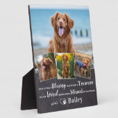 Aandenken aan huisdier Herdenking overlijden hond  Fotoplaat (Zijkant)