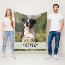 Aandenken aan huisdier Hond Herdenkingsfoto deken