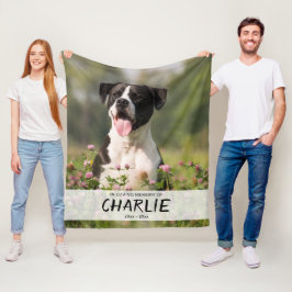 Aandenken aan huisdier Hond Herdenkingsfoto deken