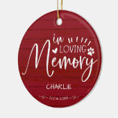 Aandenken aan Huisdier Kat of Hond Foto Keramisch Ornament (Links)