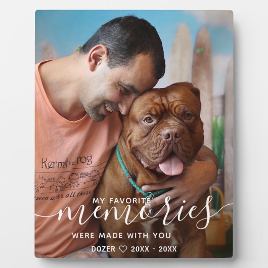 Aandenken aan huisdier op maat Persoonlijke foto v Fotoplaat (Voorkant)