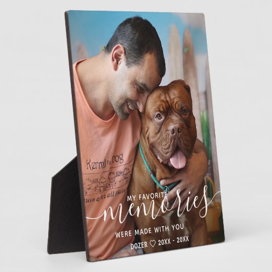 Aandenken aan huisdier op maat Persoonlijke foto v Fotoplaat (Zijkant)