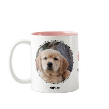 Aandenken aan huisdierhond met 2 foto's op maat