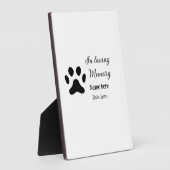 Aandenken aan liefdevolle herinnering voeg huisdie fotoplaat (Zijkant)