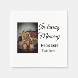 Aandenken aan liefdevolle herinnering voeg huisdie servet