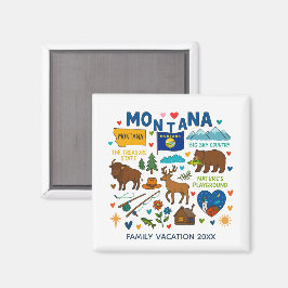 Aandenken aan Montana familie reis op maat Magneet