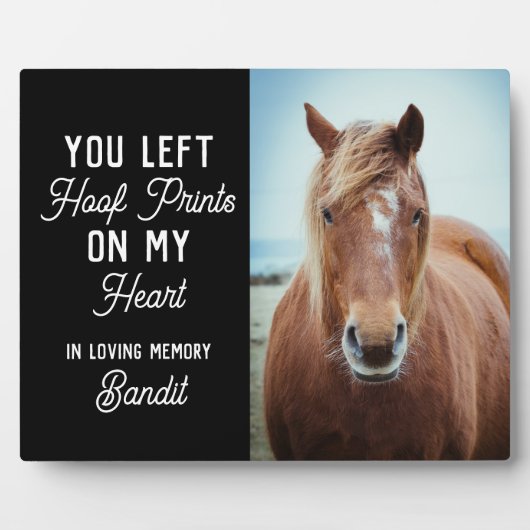 Aandenken aan paardengeheugen Equestrian aangepast Fotoplaat (Voorkant)