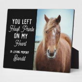 Aandenken aan paardengeheugen Equestrian aangepast Fotoplaat (Zijkant)