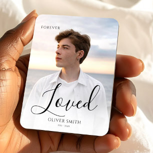 Aandenken aan uitvaart, herinneringsgeschenk zoon, magneet