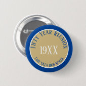 Aandenken! Aangepaste 50e-klassenreüleknop Ronde Button 5,7 Cm (Voorkant /achterkant)