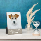 Aandenken Aangepaste foto huisdier verlies hond ge Fotoplaat (Zijkant)