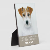 Aandenken Aangepaste foto huisdier verlies hond ge Fotoplaat (Zijkant)