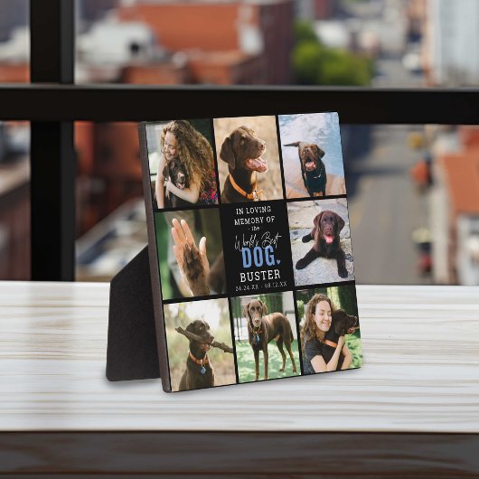 Aandenken 'Beste Hond Ter Wereld' Foto  Fotoplaat