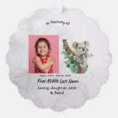Aandenken Cute Koala Kinderen Ornament Kaart (Voorkant)