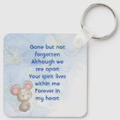 Aandenken Cute Little Mouse Kinderen Sleutelhanger (Achterkant)