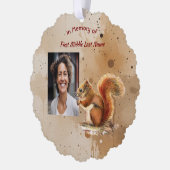 Aandenken Cute Rode Eekhoorn Ornament Kaart (Links)