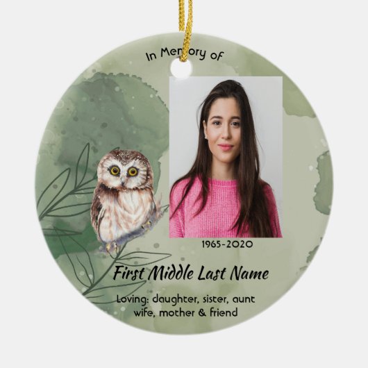 Aandenken Cuteuil Vogel Keramisch Ornament (Voorkant)