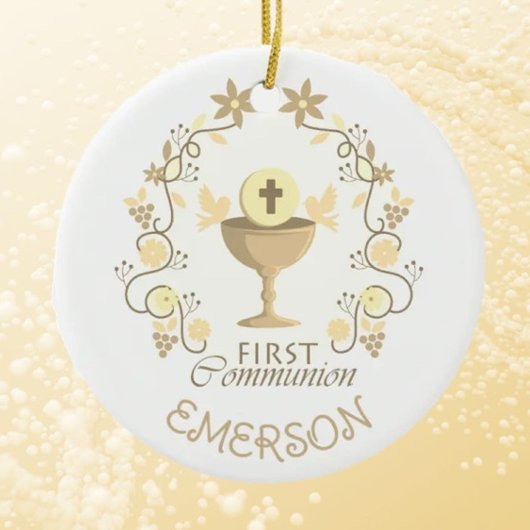 Aandenken! Eerst communie aangepaste ornament
