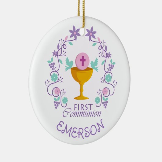 Aandenken! Eerste aangepaste versiering van de com Keramisch Ornament (Rechts)