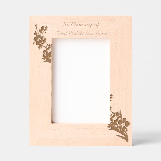 Aandenken "Forget me Not" Bloemen Gegraveerde Lijstjes (Voorkant)