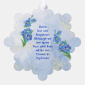 Aandenken "Forget me Not" Bloemen Ornament Kaart (Achterkant)