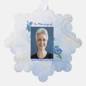 Aandenken "Forget me Not" Bloemen Ornament Kaart (Voorkant)