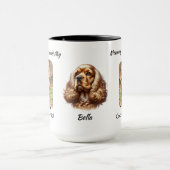 Aandenken Foto Cocker Spaniel Personaliseer Mok (Midden)