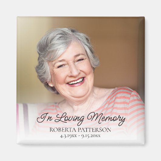 Aandenken Foto Funeral Geschenk Herinnering Magneet (Voorkant)
