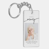 Aandenken Foto Herdenking Rouwservice Sleutelhanger (Voorkant Links)