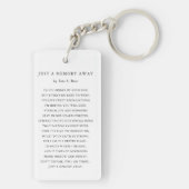 Aandenken Foto Herdenking Rouwservice Sleutelhanger (achterkant)