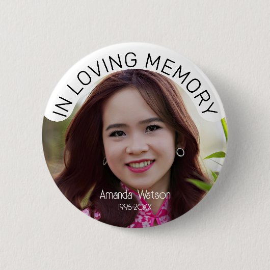 Aandenken Foto Herdenkings Tribut  Ronde Button 5,7 Cm (Voorkant)