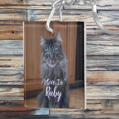 Aandenken Foto Kat Moeder Sleutelhanger Personalis