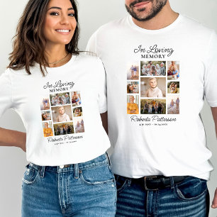 Aandenken Fotocollage Funeral Memorial T-shirt