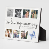 Aandenken Fotocollage Vlinder In Loving Memory Fotoplaat (Zijkant)