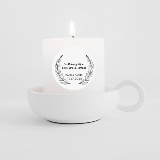 Aandenken Funeral Geschenk liefdevol herinnering f Ronde Sticker