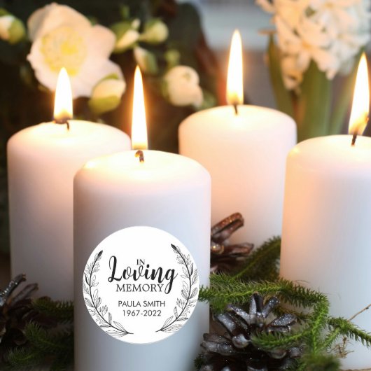 Aandenken Funeral Geschenk liefdevolle herdenking  Ronde Sticker