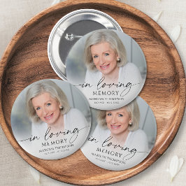 Aandenken Funeralie In Liefdevolle Herinnering Fot Ronde Button 5,7 Cm