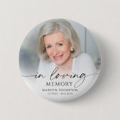 Aandenken Funeralie In Liefdevolle Herinnering Fot Ronde Button 5,7 Cm (Voorkant)