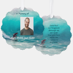 Aandenken Gave Wave Surfer Water Ornament Kaart