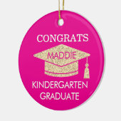 Aandenken! Gefeliciteerd afgestudeerde kleuterklas Keramisch Ornament (Links)